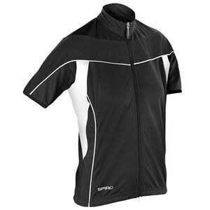 Spiro Womens Cycling 1/4 Zip Cool-Dry Performance Top / Black/Black